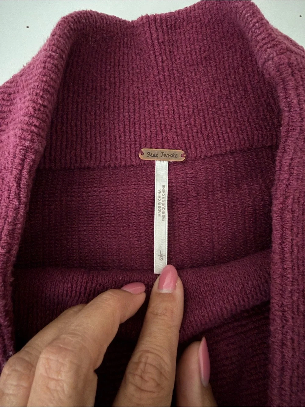 Women’s Cozy Mock Neck Tunic Sweater in Burgundy